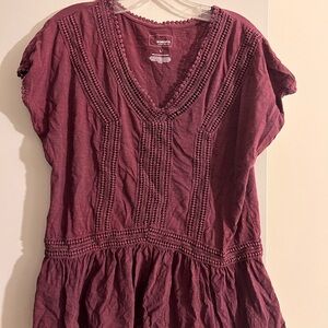 Sonoma Women's Burgundy Top